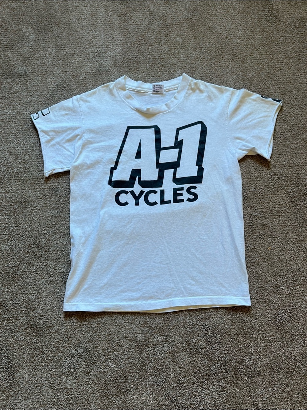 VTG 90’s A-1 Cycles Motorcycle/ Biker White Tee